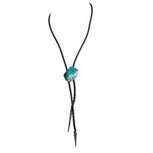 Rare Turquoise Chunk Bolo Tie – Western Festival Cowboycore